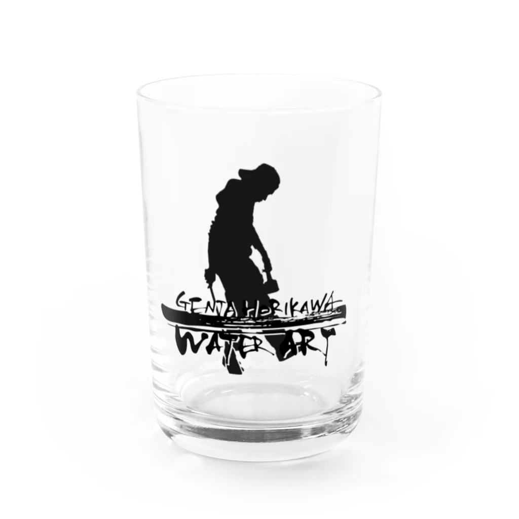 ウォーターアート®︎ 堀川玄太のロゴ入り Water Glass :front