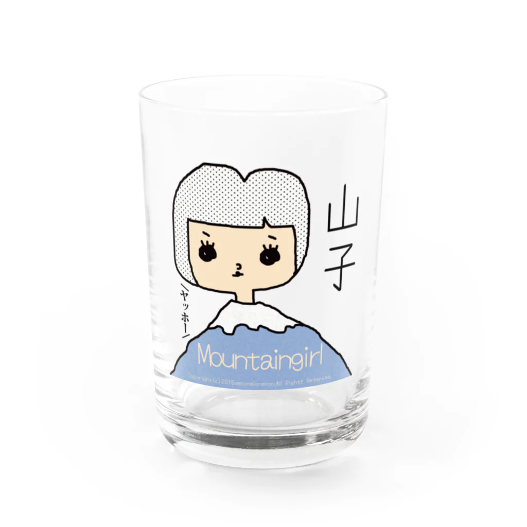 7030ナオミオ百貨の山子-名前入り- Water Glass :front