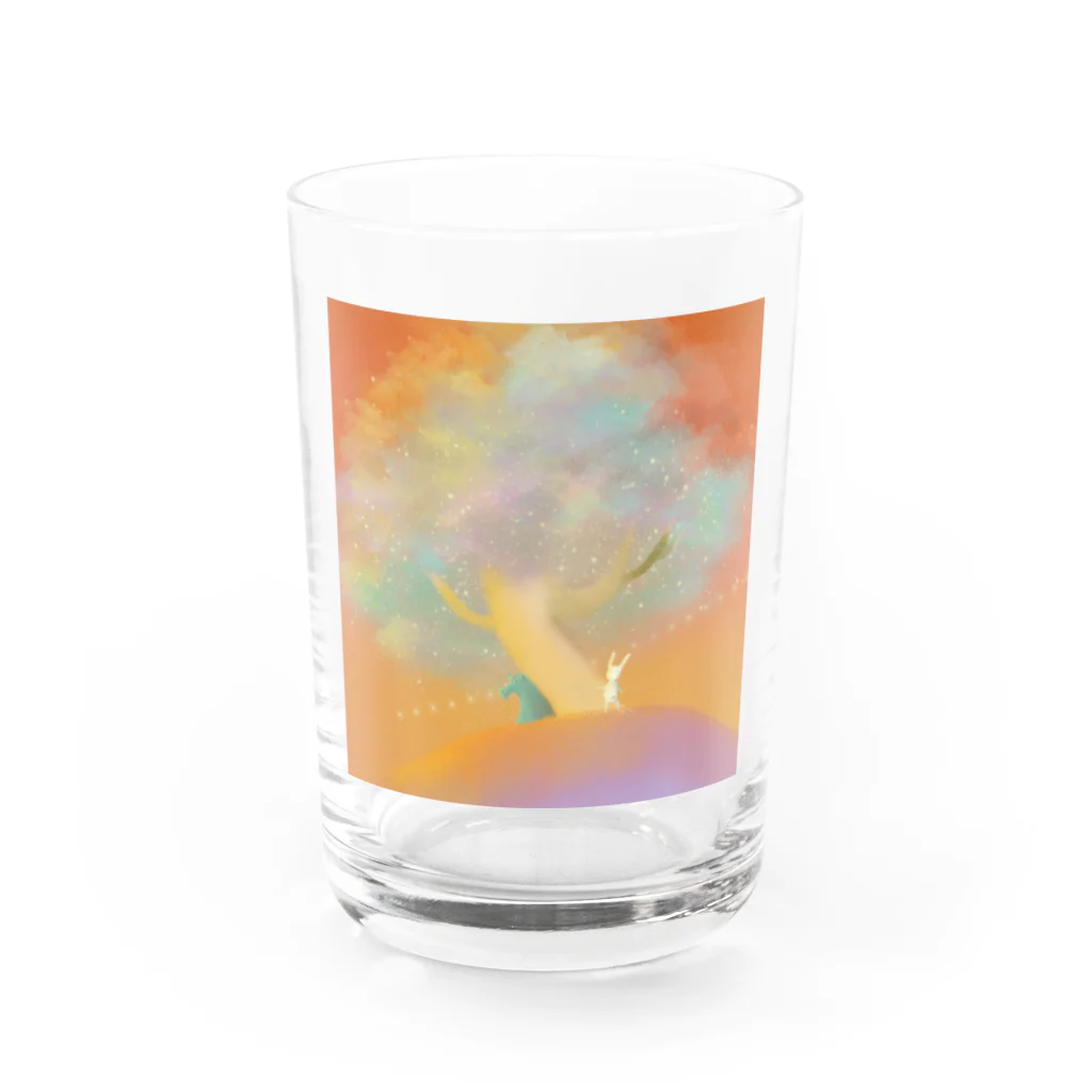 eerie shopの夕焼けかくれんぼ Water Glass :front