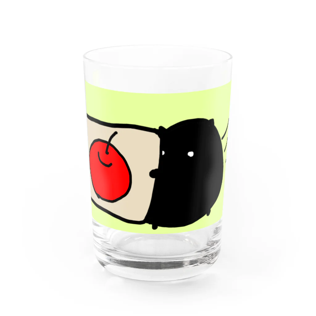 ダイナマイト87ねこ大商会の引っ越し屋でバイトするくろちゃん Water Glass :front