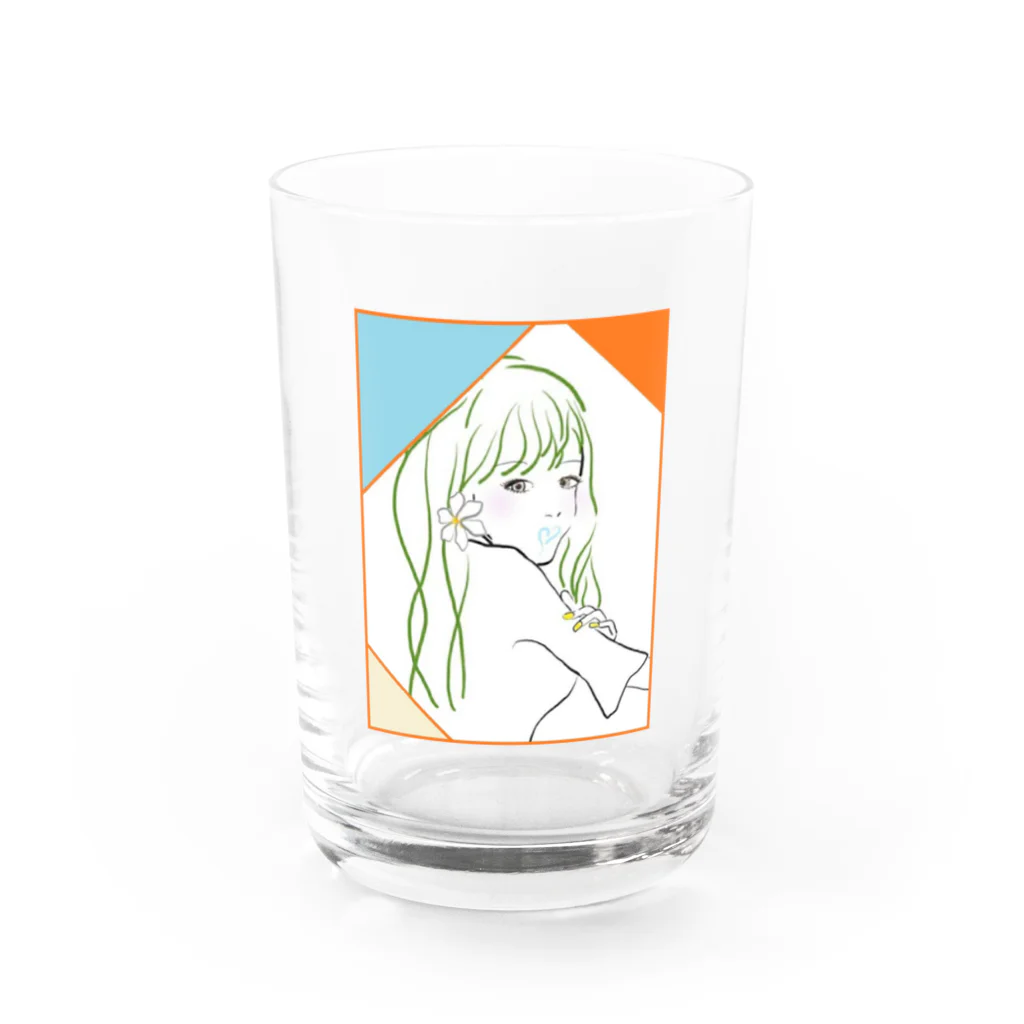 主役は××のクチナシのおんなの子 Water Glass :front