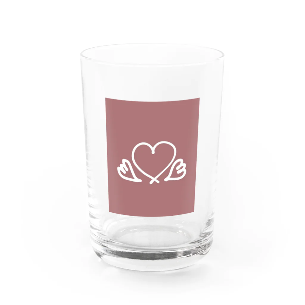 mri___のheart Water Glass :front