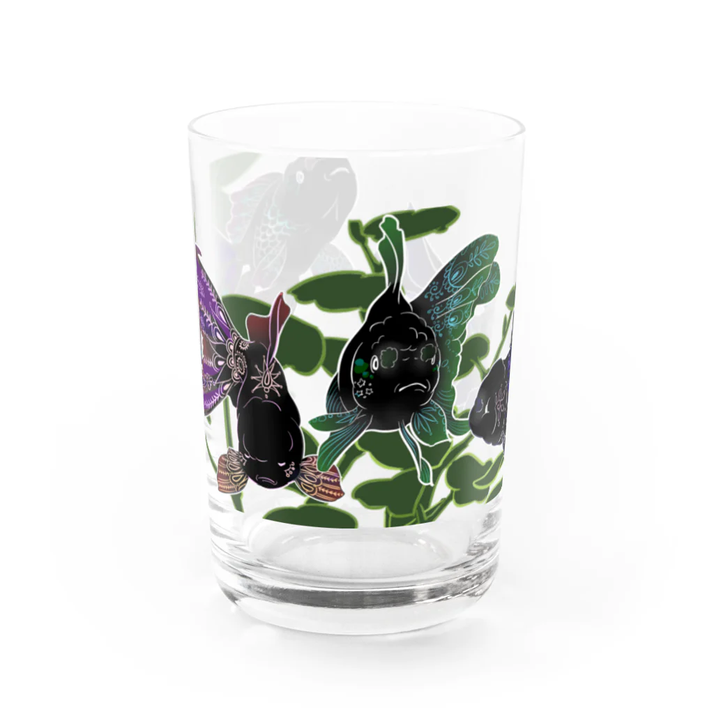 あやるの黒オランダ獅子頭 Water Glass :front