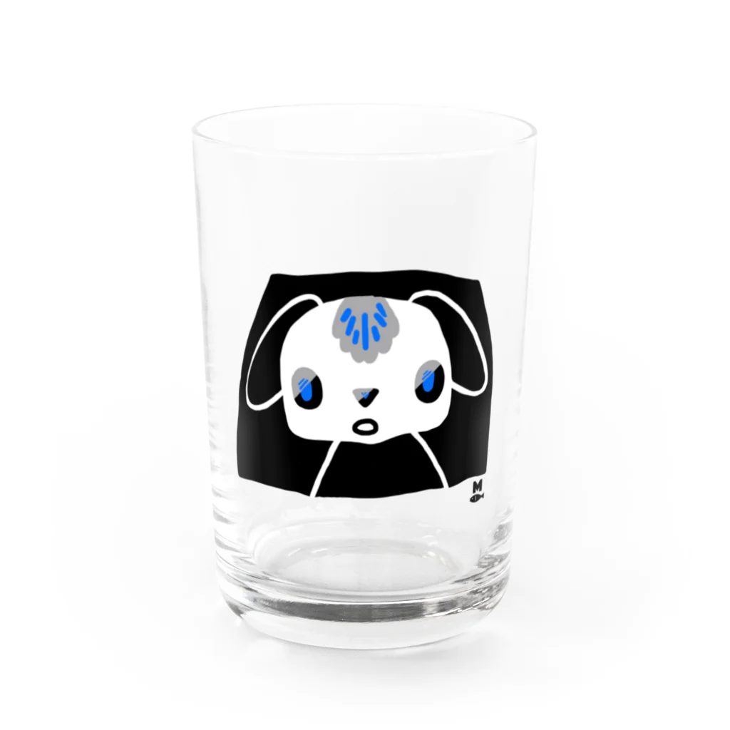 masakanaのおみせのあたまにかしわ餅dog Water Glass :front