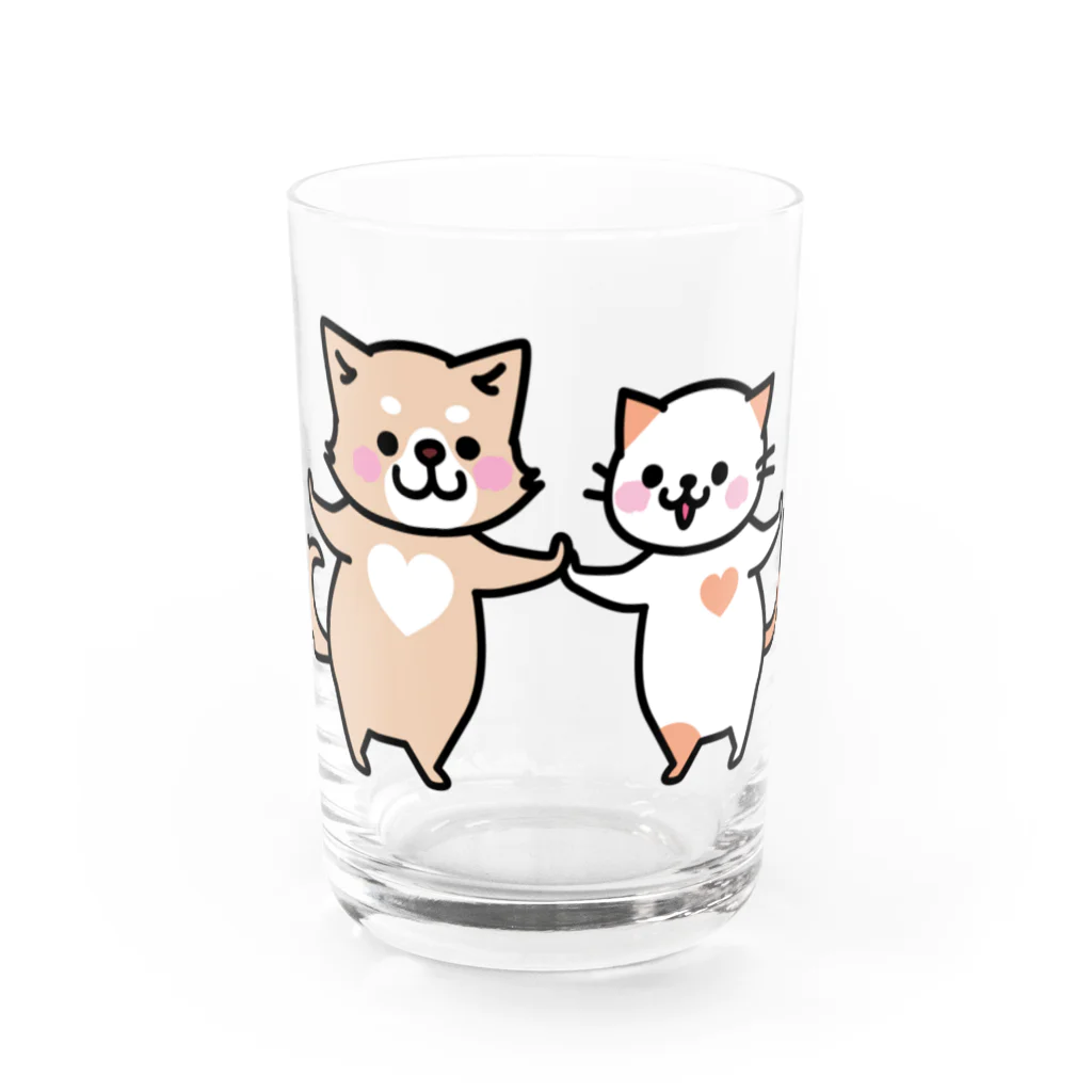 おはぎ雑貨店のなかよし Water Glass :front