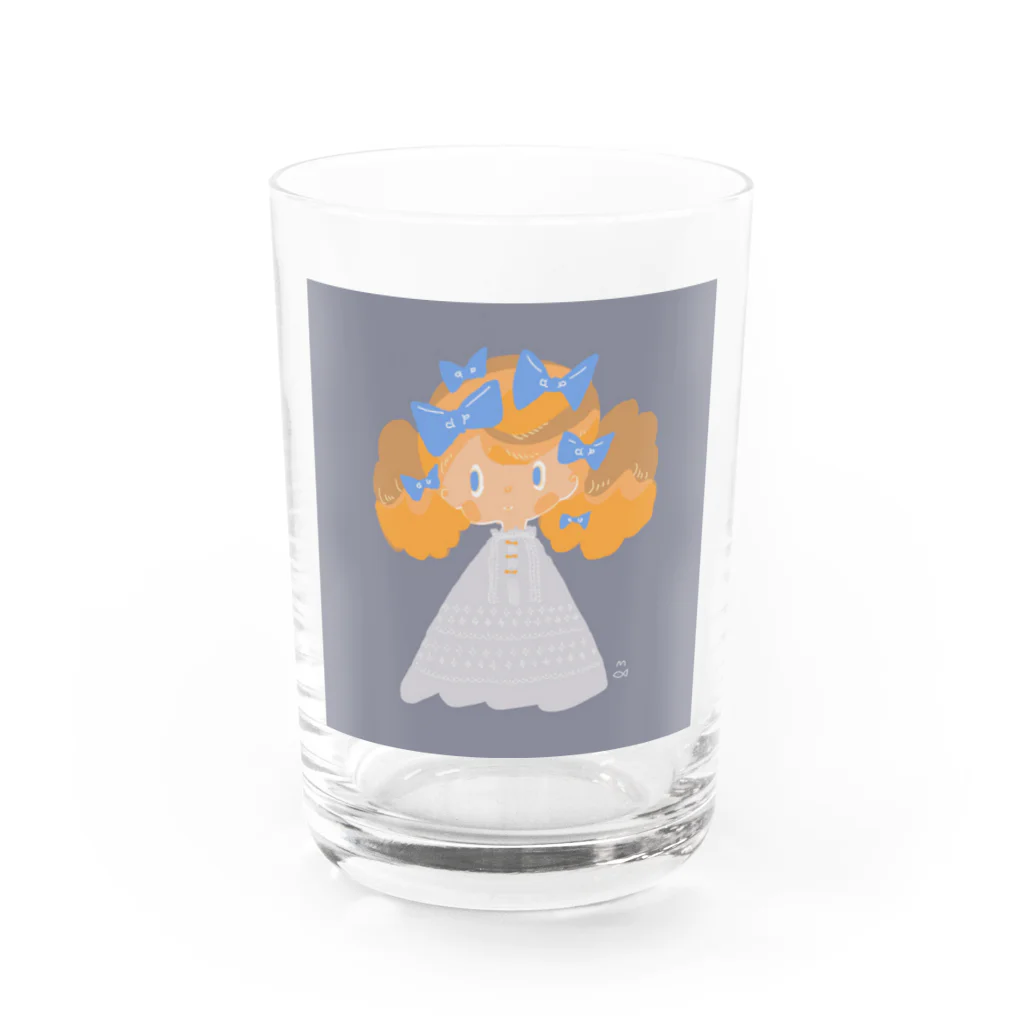 masakanaのおみせのI am going to sleep. Water Glass :front