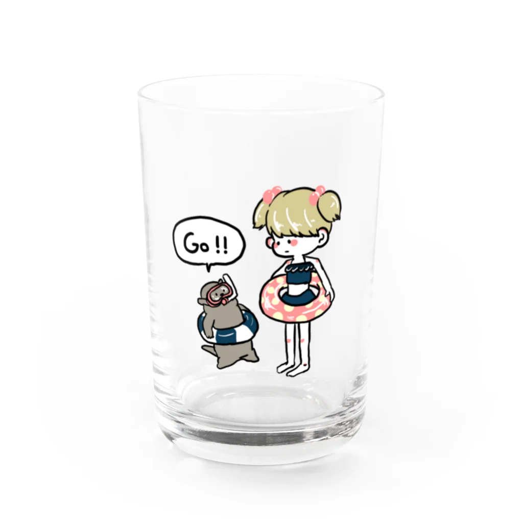 らむらっこのプールらっこ Water Glass :front