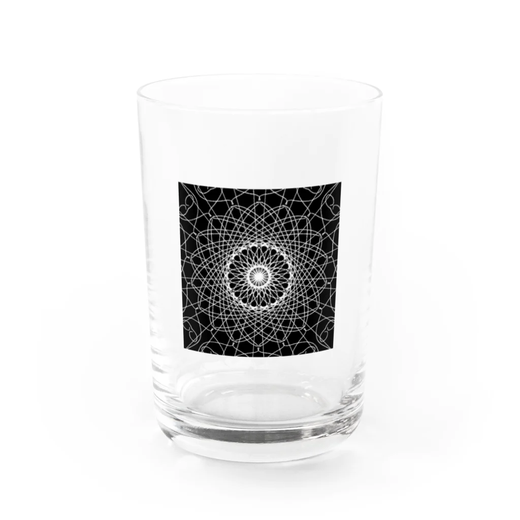 左の幾何学模様　series Water Glass :front