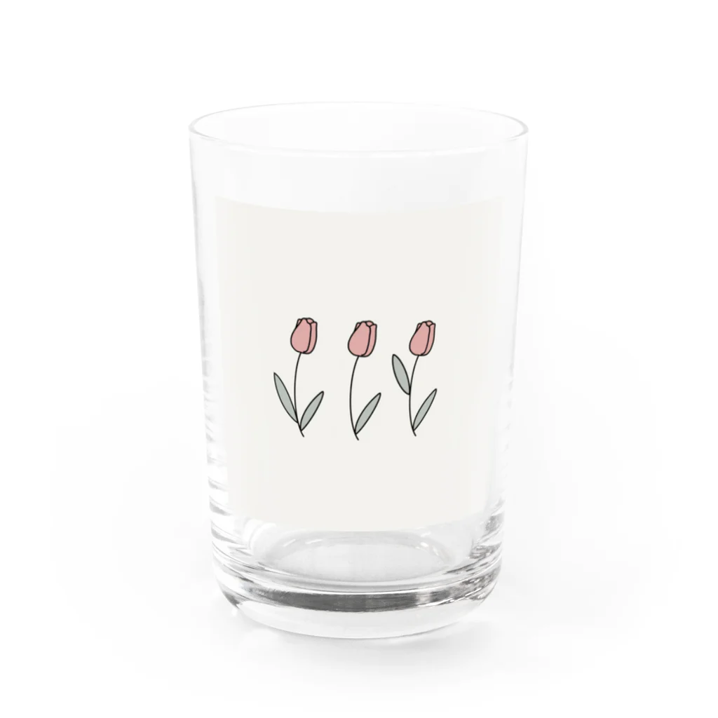 ねむるのチューリップ Water Glass :front