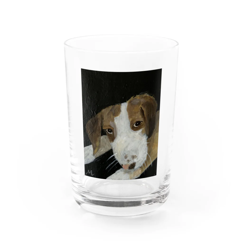 Makiartの犬のボーロ Water Glass :front