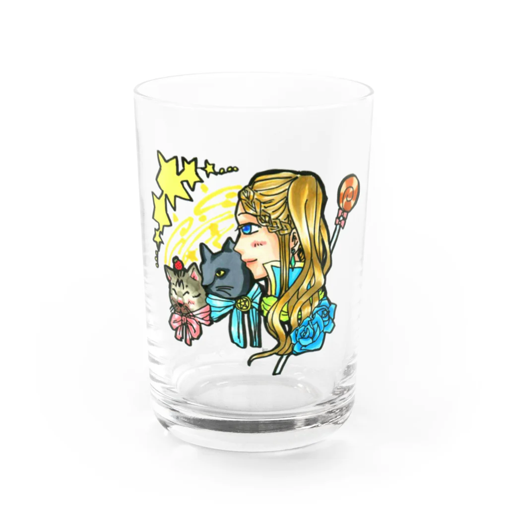 ＊あり＊の虹色創世記の魔法少女miku&にゃんズ召還(透過) Water Glass :front