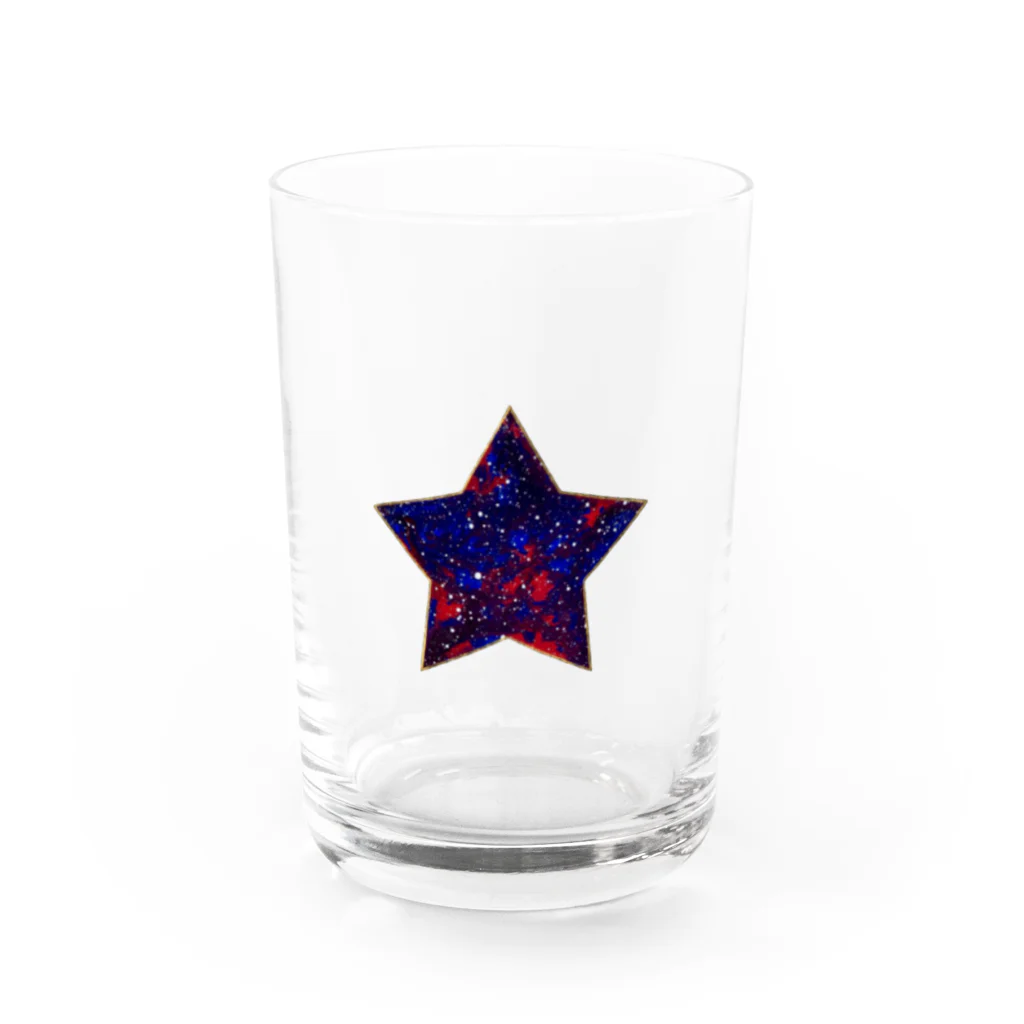 采-aya-の赤い星 Water Glass :front