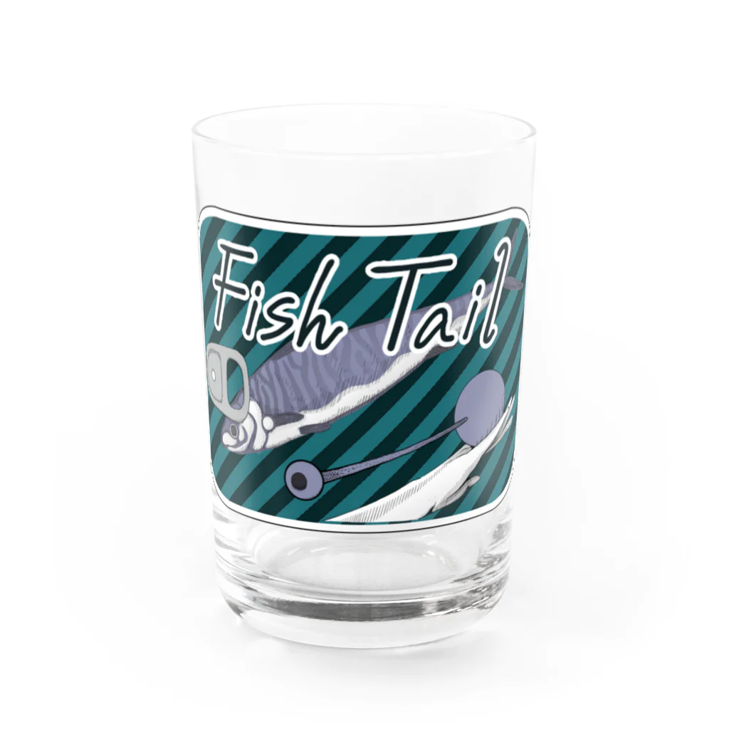 わおさきのFISH-TAIL蒼 Water Glass :front