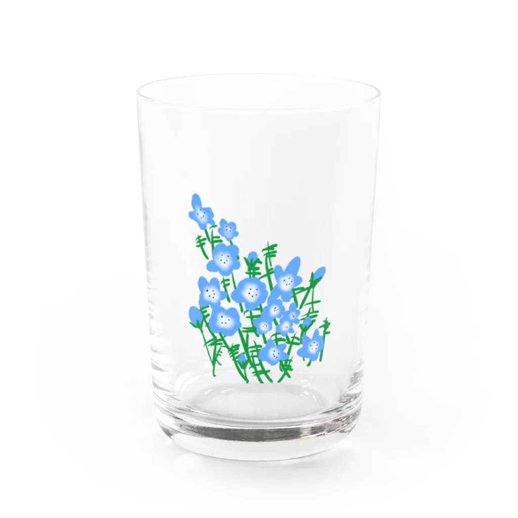 イクランドのネモフィラの花畑 Water Glass :front