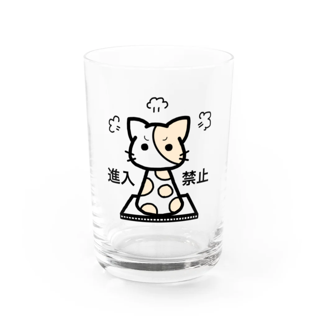 ハラ・ペコのねこの通せんぼ Water Glass :front