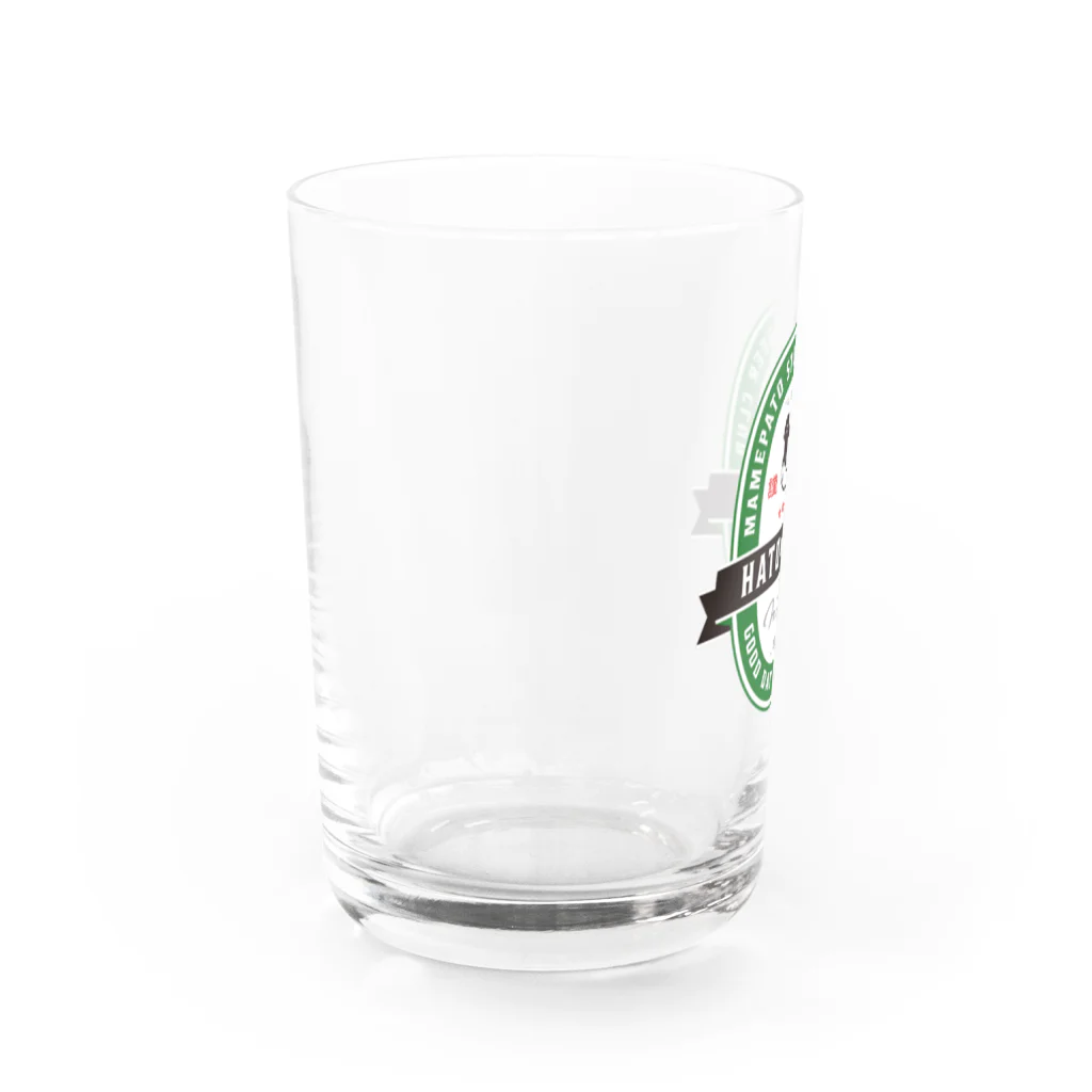 豆鳩雑貨店の豆鳩ビアグラス（蘭） Water Glass :front