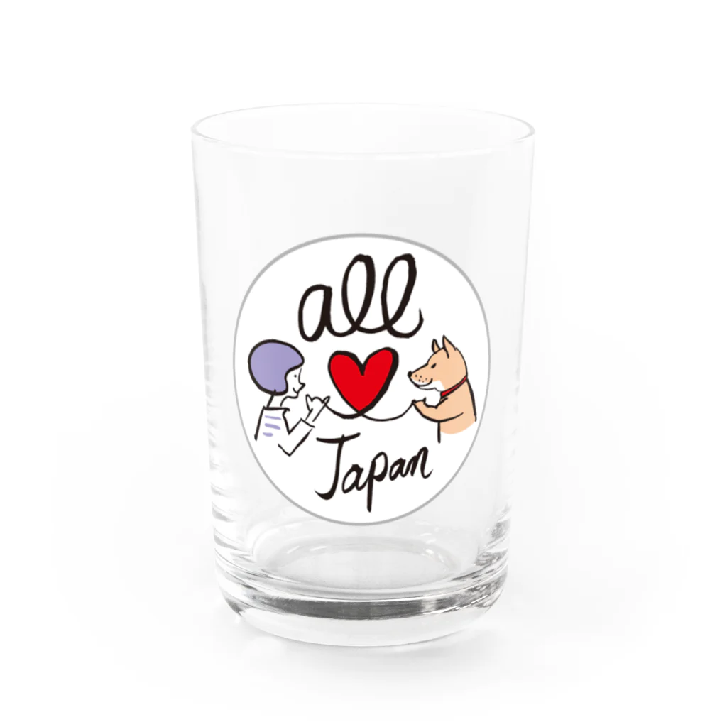 ひなげし商店のオール日本／柴犬プチ Water Glass :front