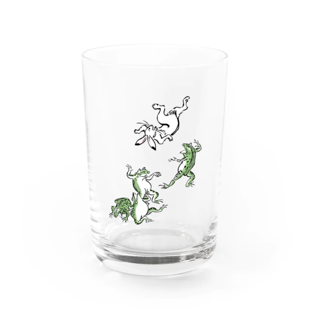 ねこめいんの店の鳥獣戯画 Water Glass :front