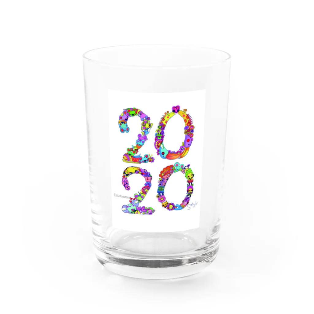 studio.satsukiの【2020】イラストmoji　colorful ver. Water Glass :front