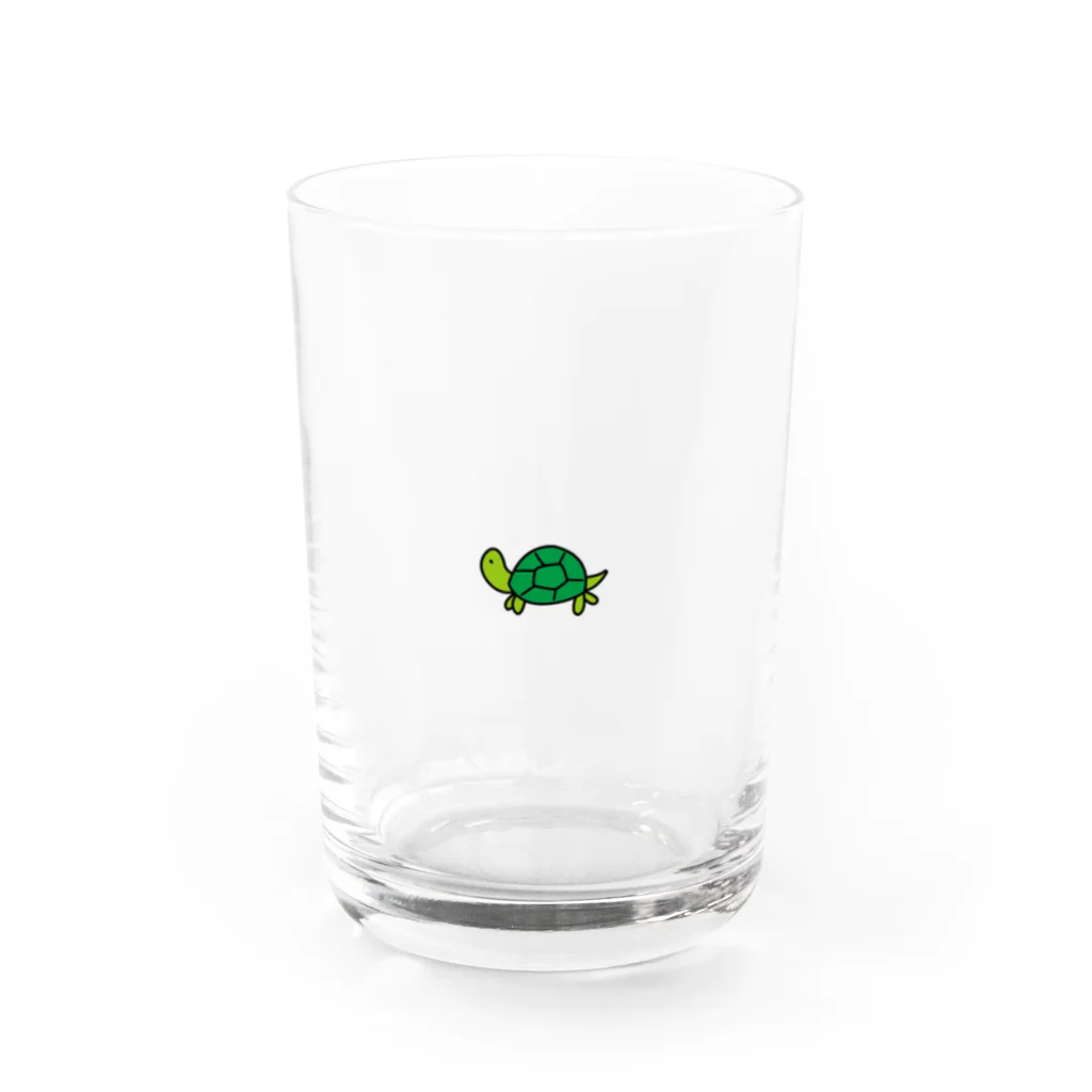 Kamekichiのワンポイントカメ吉の雑貨 Water Glass :front