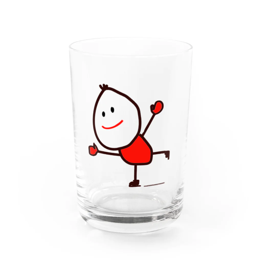 chyumonのスケートくん Water Glass :front