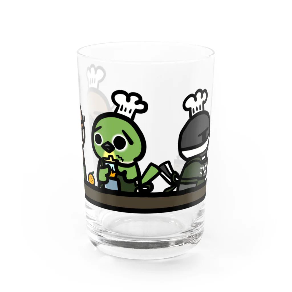 庭にくるコトリからのことり喫茶珈琲牛乳　キッチン　グラス Water Glass :front