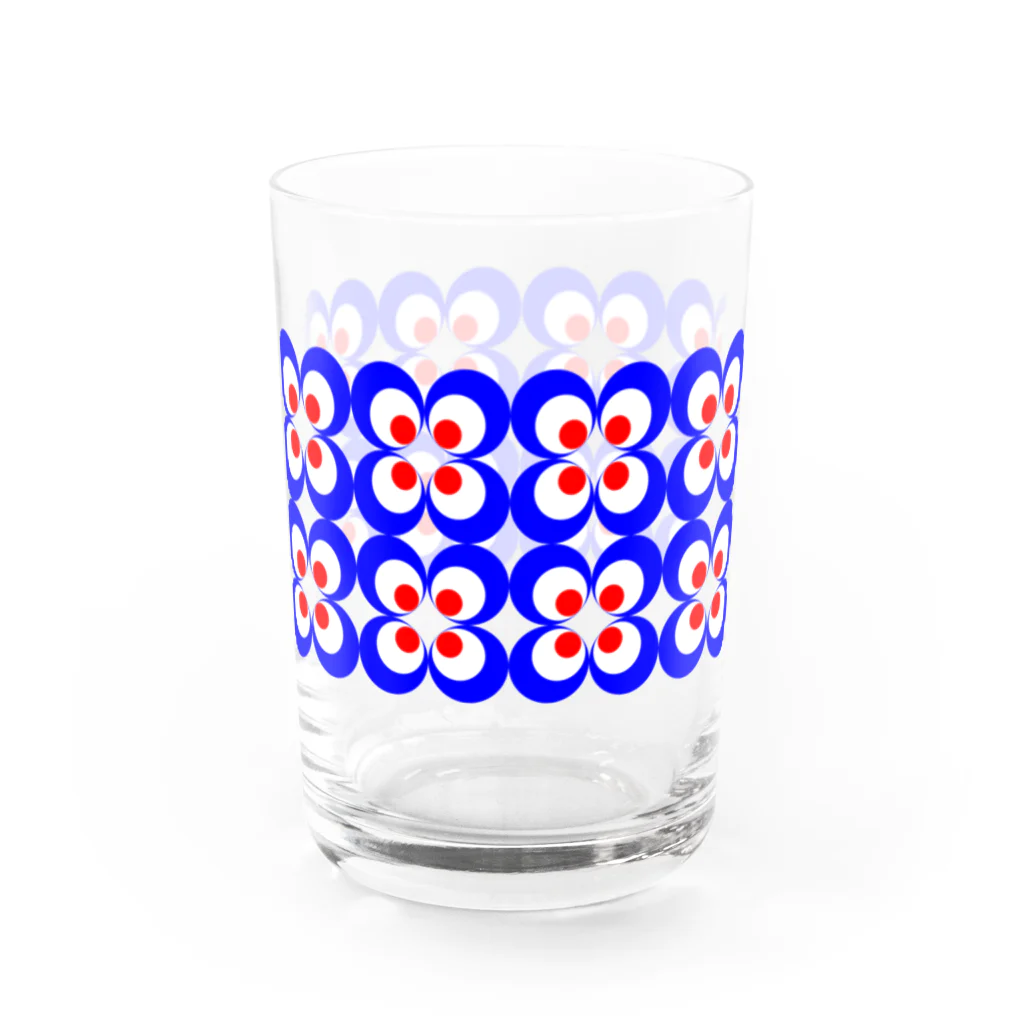 矢吹美紀の60s風　レトロ柄　その１ Water Glass :front