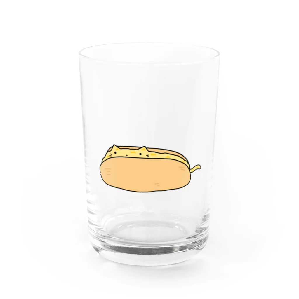 ねこ200%のたまごサラダコッペパンxねこ Water Glass :front