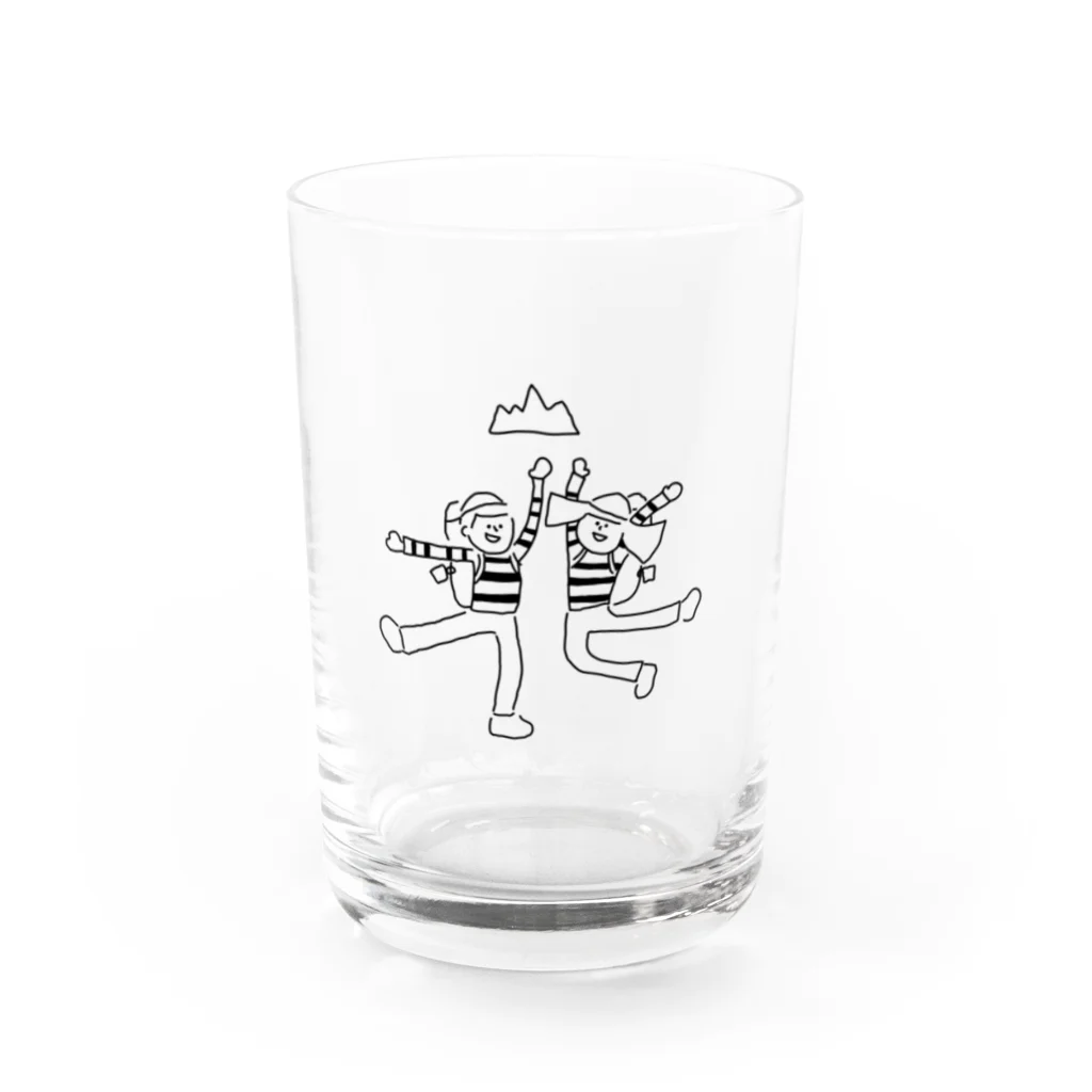 73backpackerのカップルバックパッカー Water Glass :front