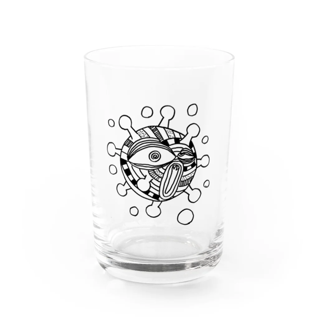 梨子の表情筋菌 Water Glass :front