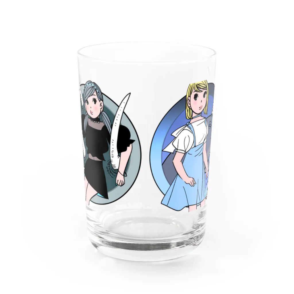 kaeruco(* 皿 *)のユニコーンイルカと角と牙 Water Glass :front