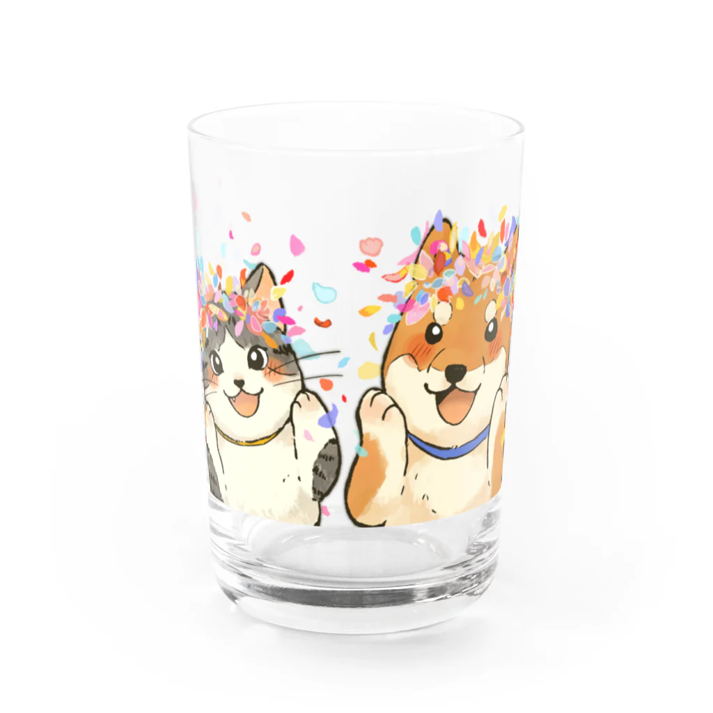 TANSHOのチビとカイ：なないろ Water Glass :front