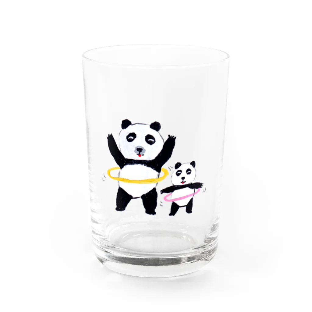 YUMIKITAGISHIのフラフープパンダ Water Glass :front