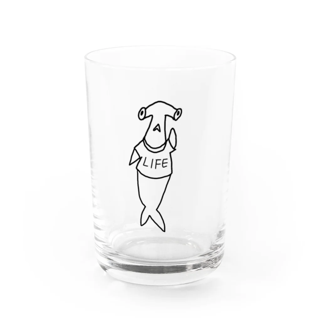 hachinanaのしゅもくざめさん Water Glass :front