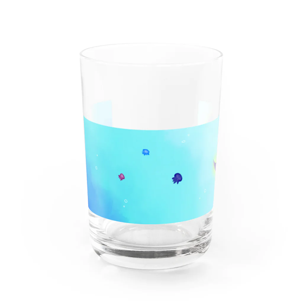 すまいるまーちの海月 Water Glass :front