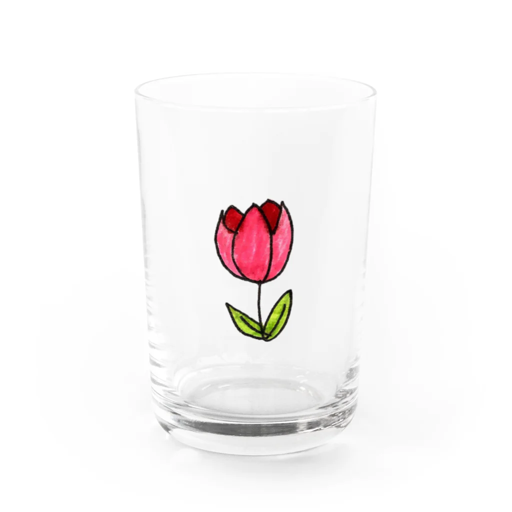 iroのそこら辺のチューリップ Water Glass :front