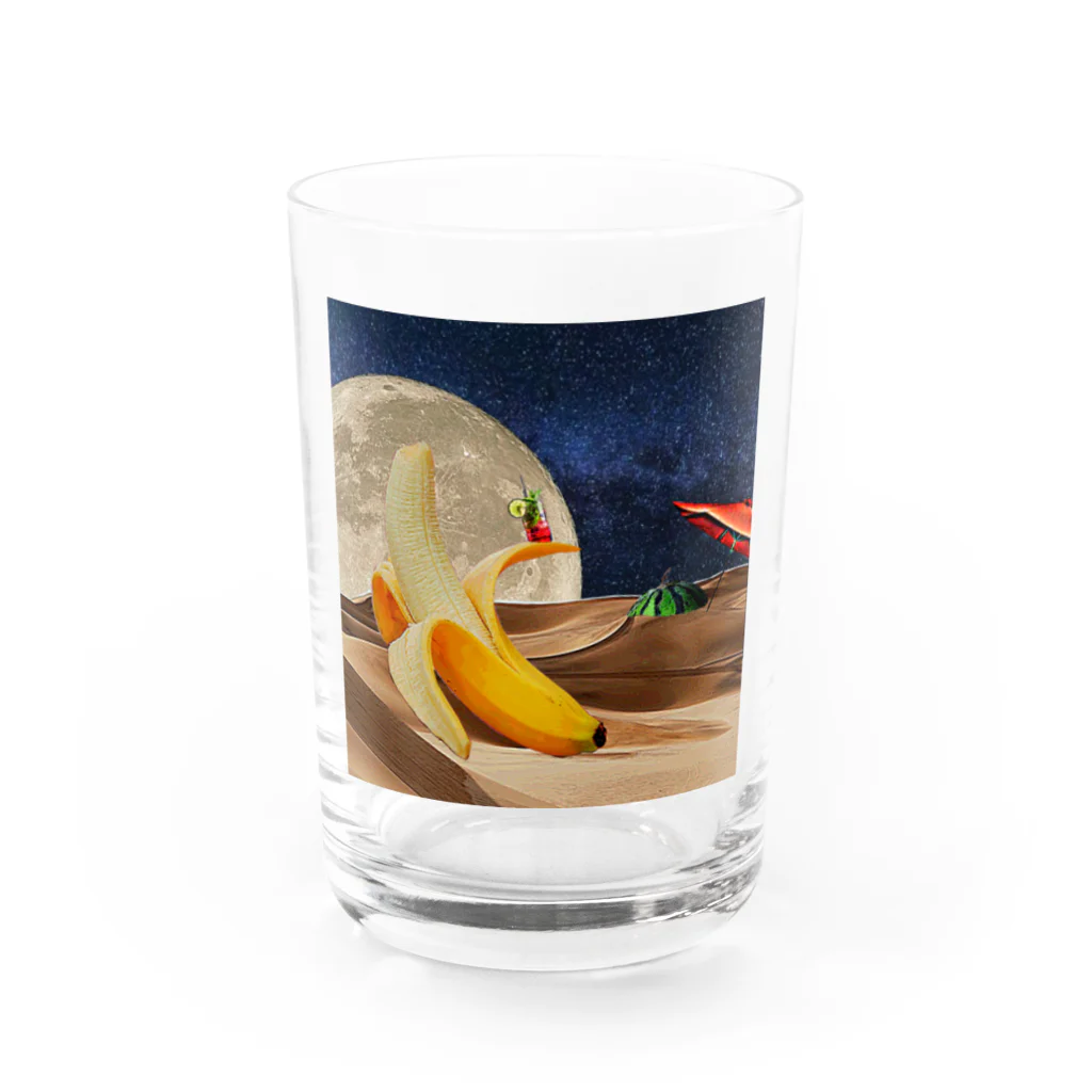 いながきあきひろのbanana moon Water Glass :front