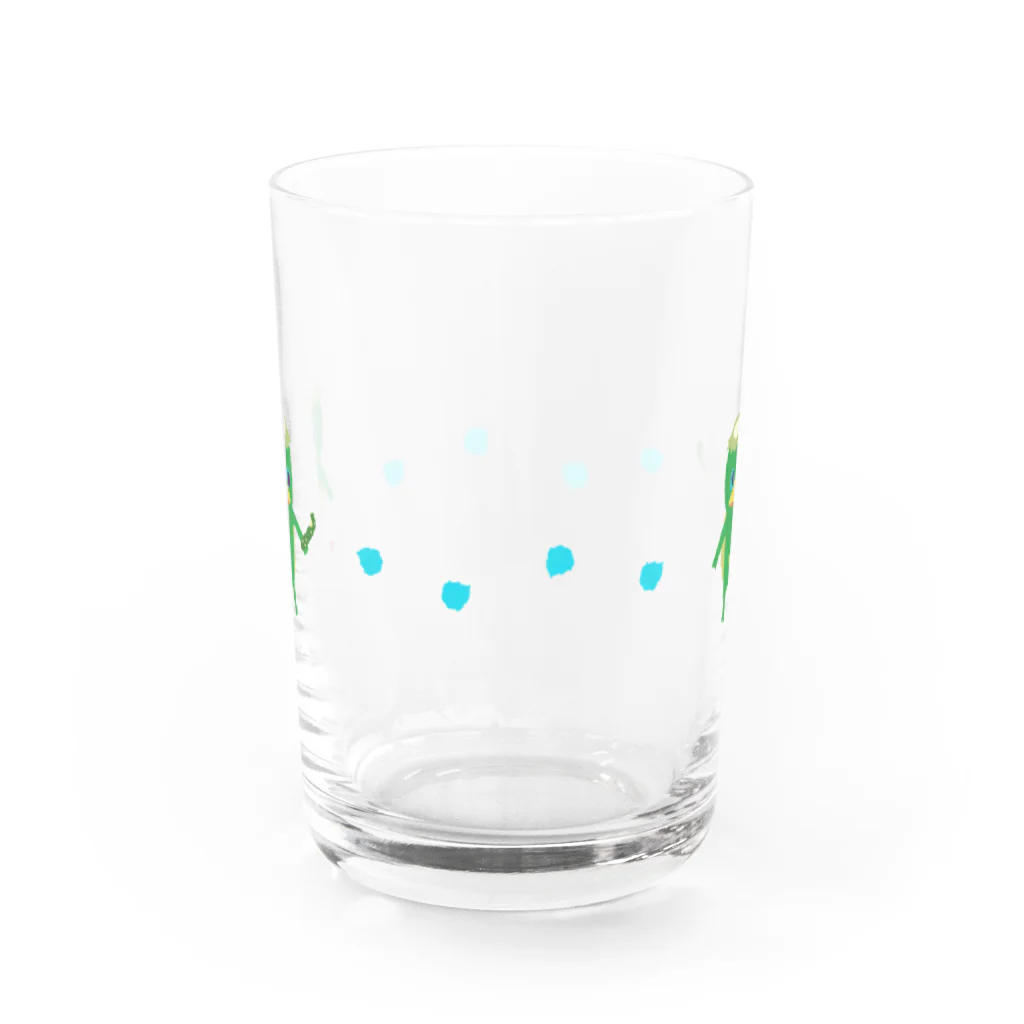 おばけ商店のおばけグラス＜河童ときゅうり・ちぎり絵＞ Water Glass :front