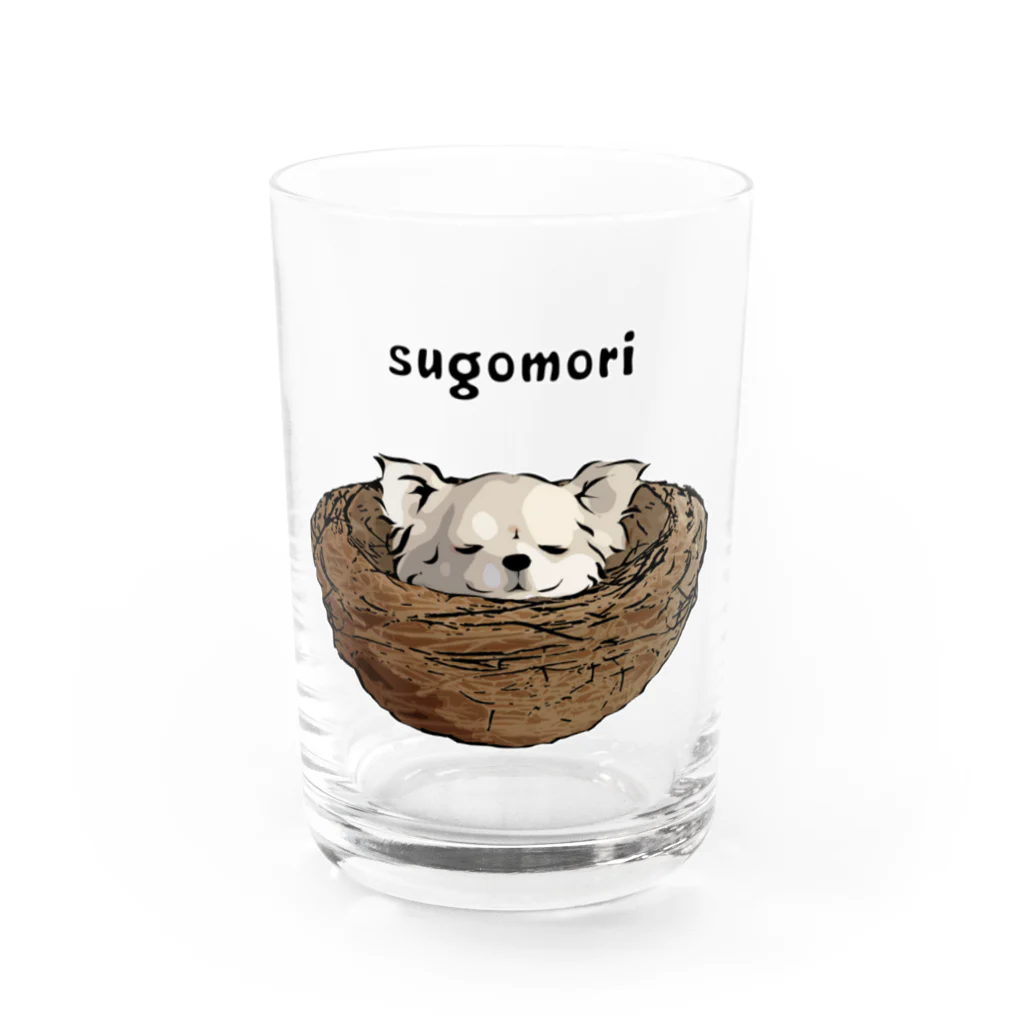 犬グッズの店しえるぶるーの巣ごもりチワワ Water Glass :front