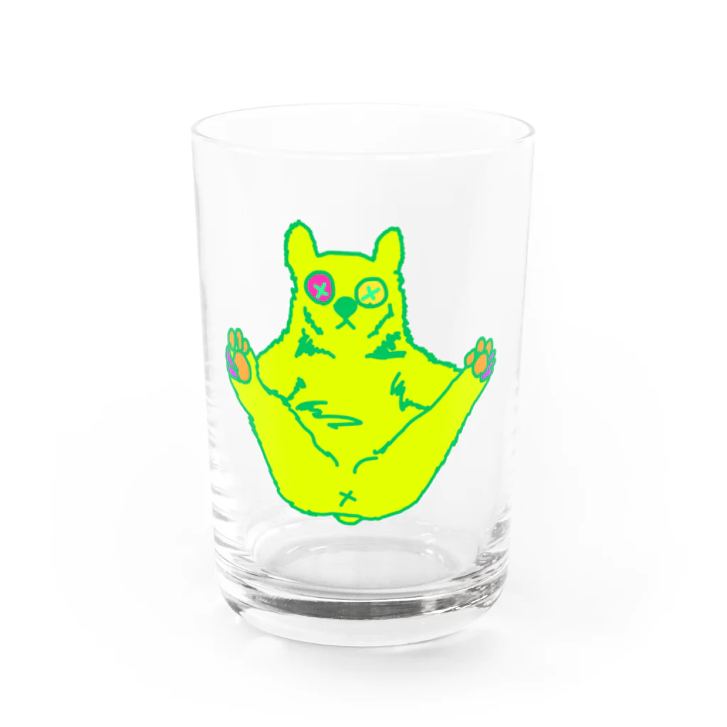 yuuuumのＶ字熊 Water Glass :front