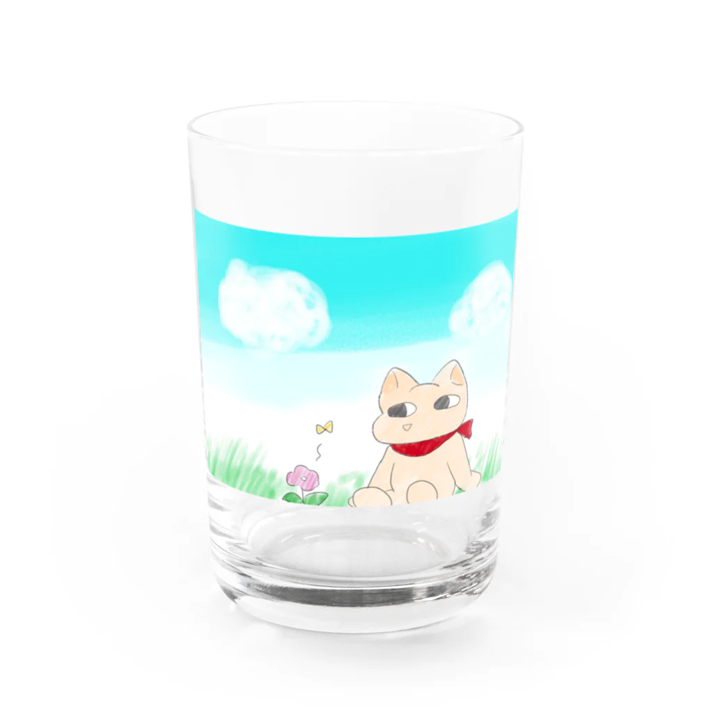 しゃれのポチ Water Glass :front