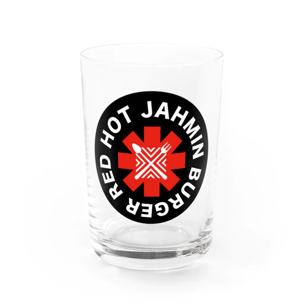 南風酒場Jahmin’のJahmin’ Red Hot Burger Logo グラス前面