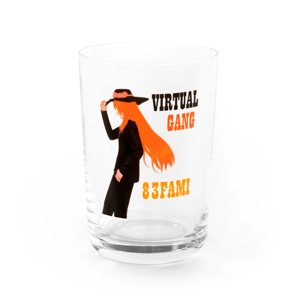 八十三ファミのバーチャルギャングショップの83 VIRTUALWESTERN グッズ Water Glass :front