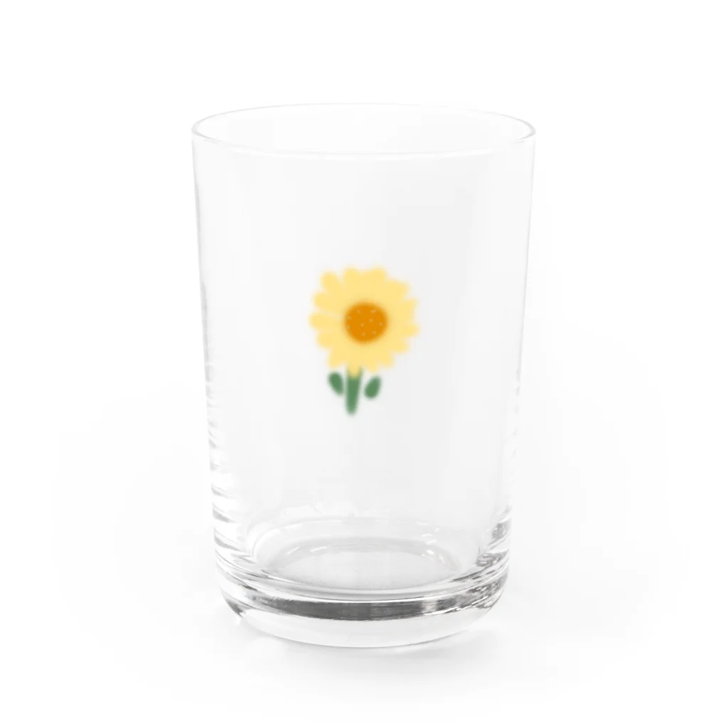 kkk1515のひまわり Water Glass :front