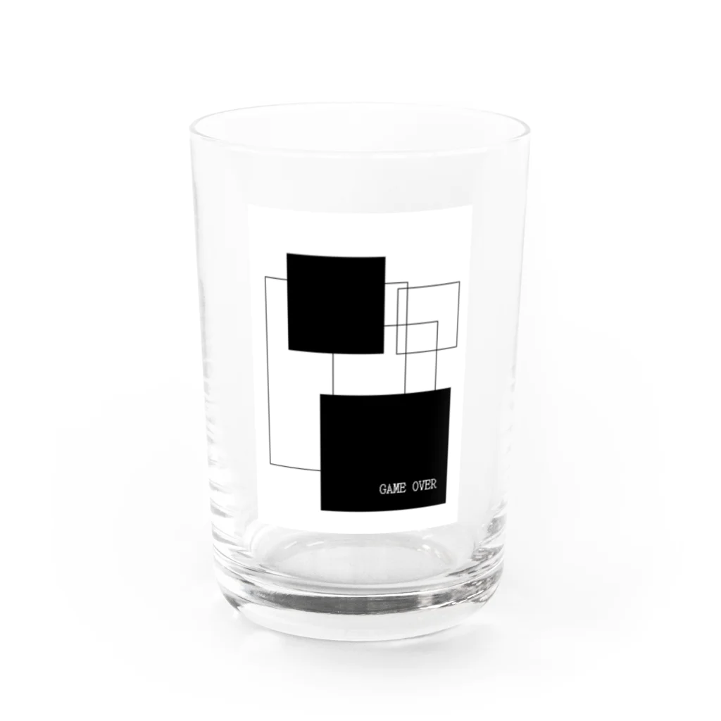 じゆうにのびのびのgame over Water Glass :front