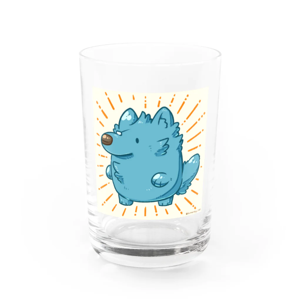 濃厚クリームがけワンコのつやピカななし Water Glass :front