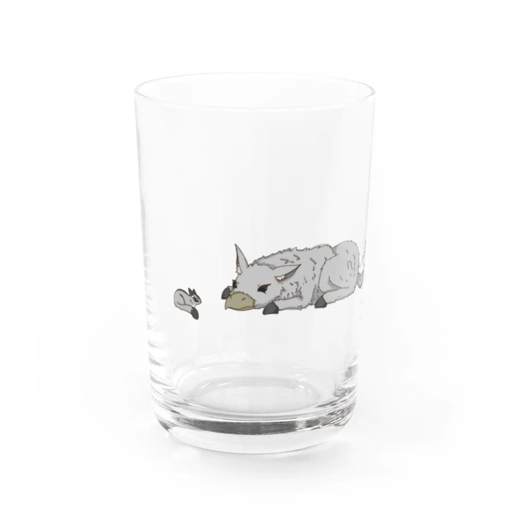 やさいちゃんのグレーコンビ Water Glass :front