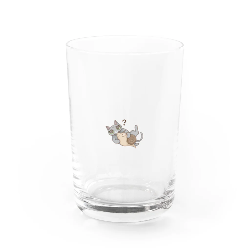 heryのカタツムリと猫 Water Glass :front