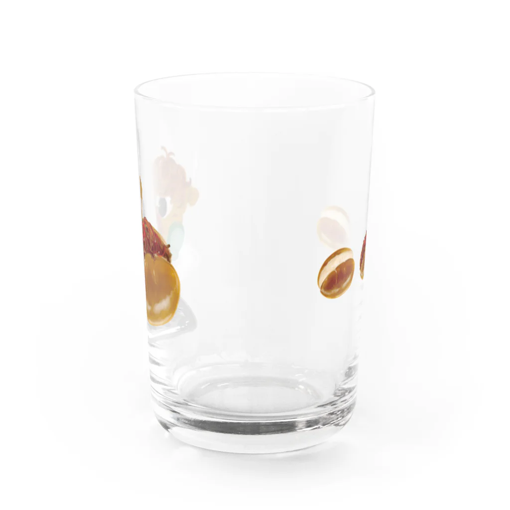 InarIShukuのやきそばパンおばけのお昼ごはん Water Glass :front