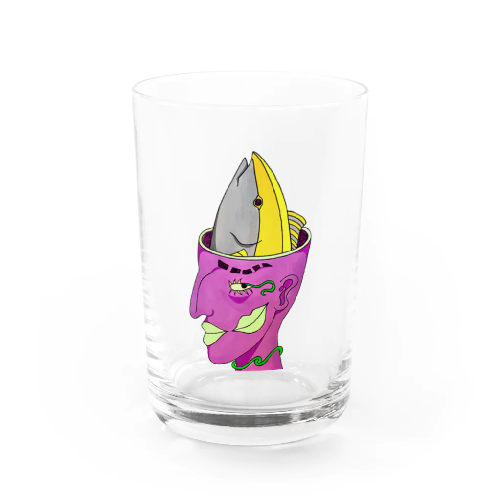 梨子の脳味噌マグロちゃん Water Glass :front